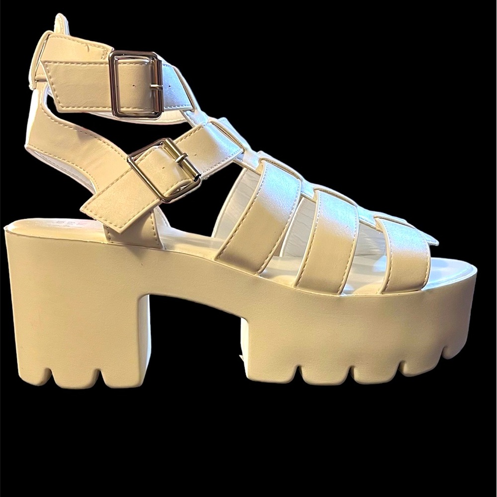 NWT READY SALTED Women's Chunky‎ Platform Sandals - Picture 3 of 8
